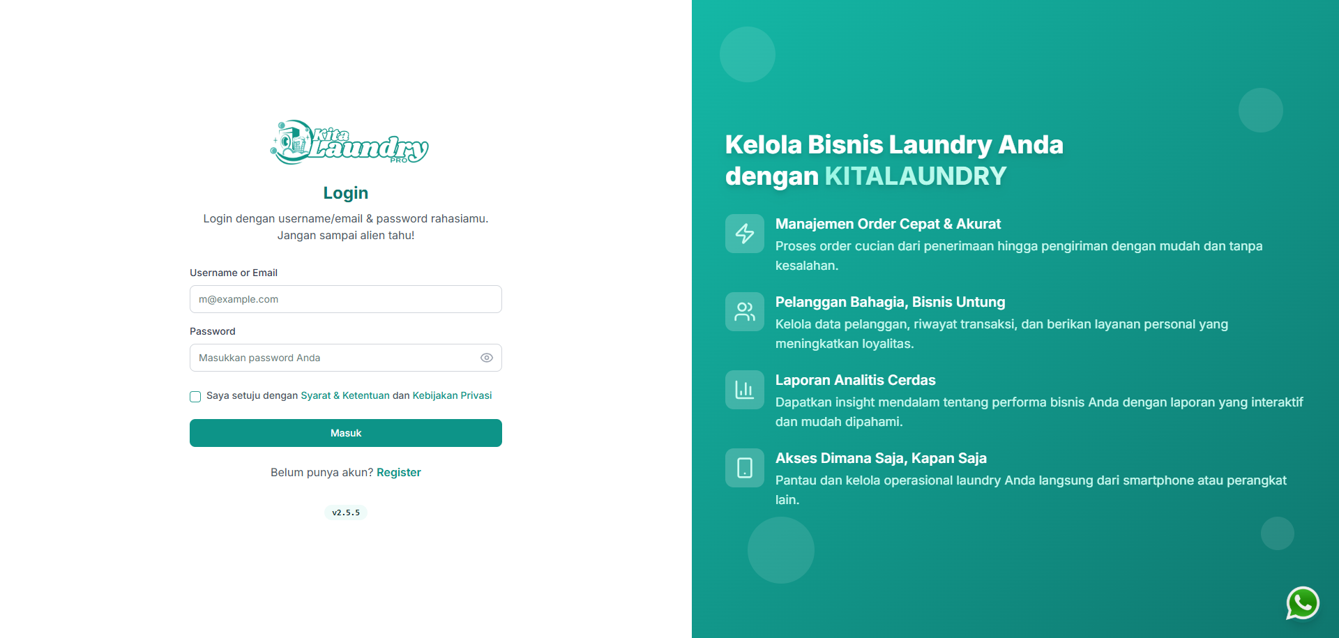 KITALAUNDRY PRO - Sistem Management Laundry